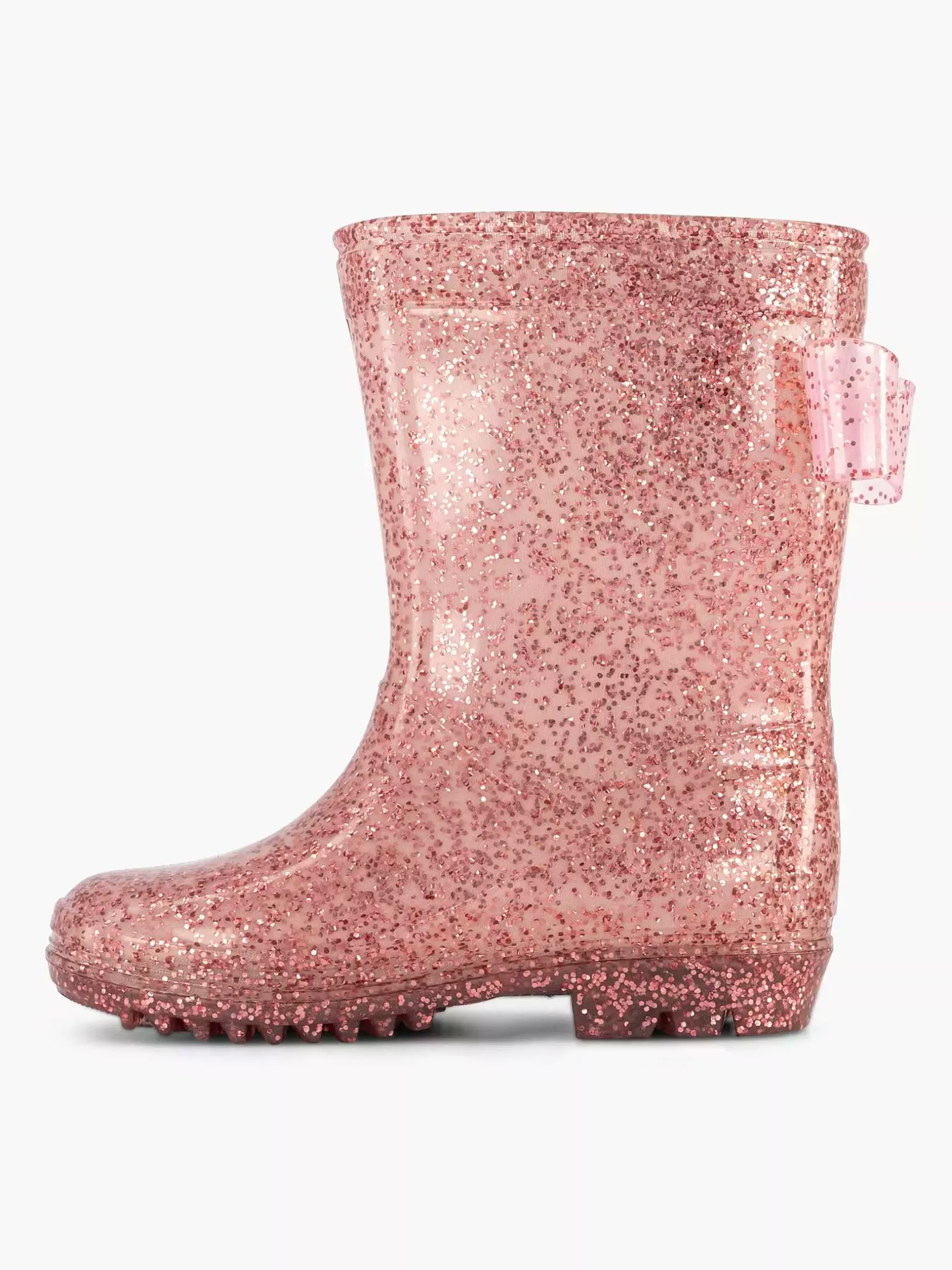 Children Landrover Pink Rain Boot Glitter Bow