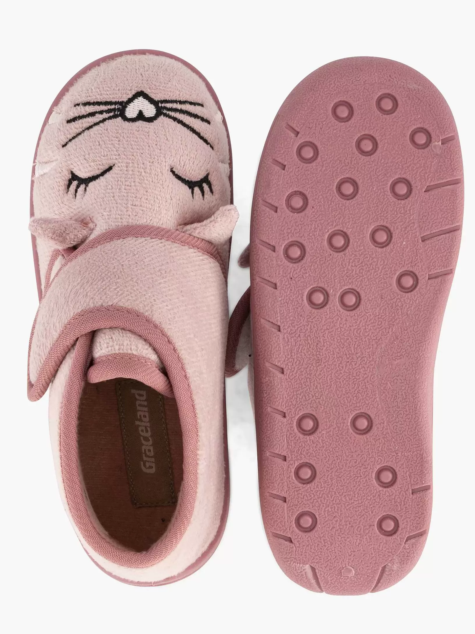 Children Graceland Pink Slipper Velcro