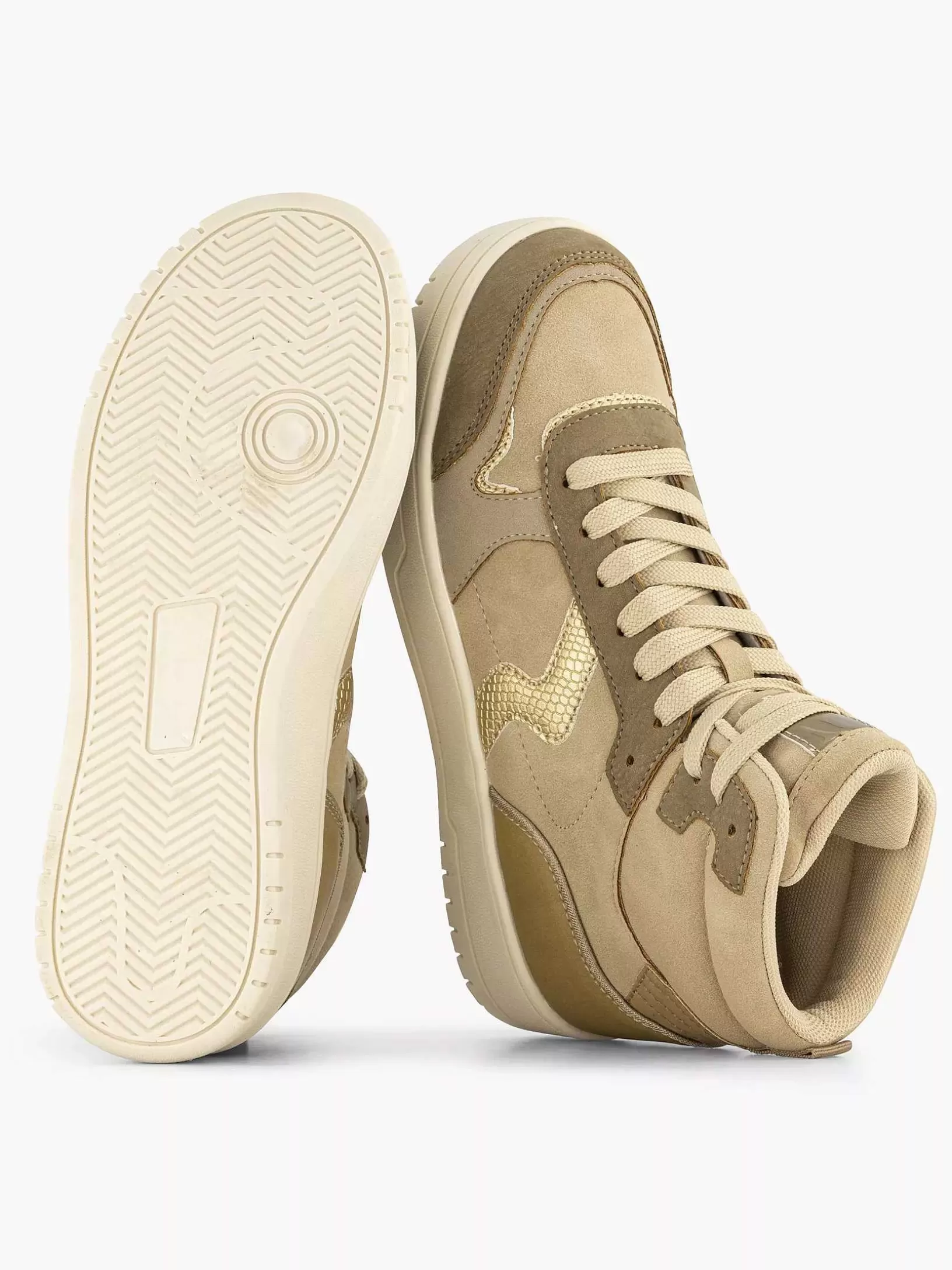 Ladies Oxmox Taupe High Sneaker