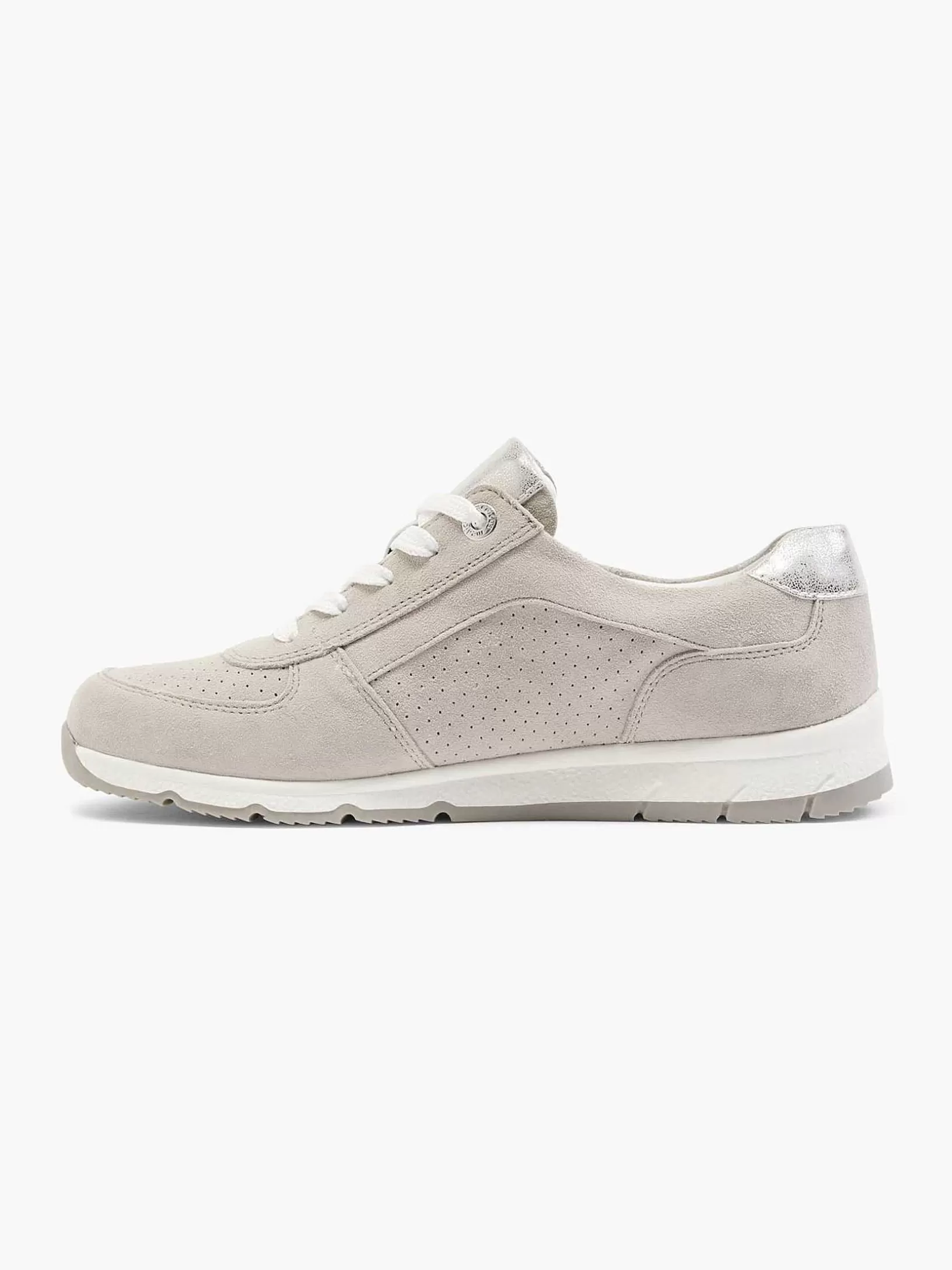 Ladies Medicus Taupe Leather Sneaker