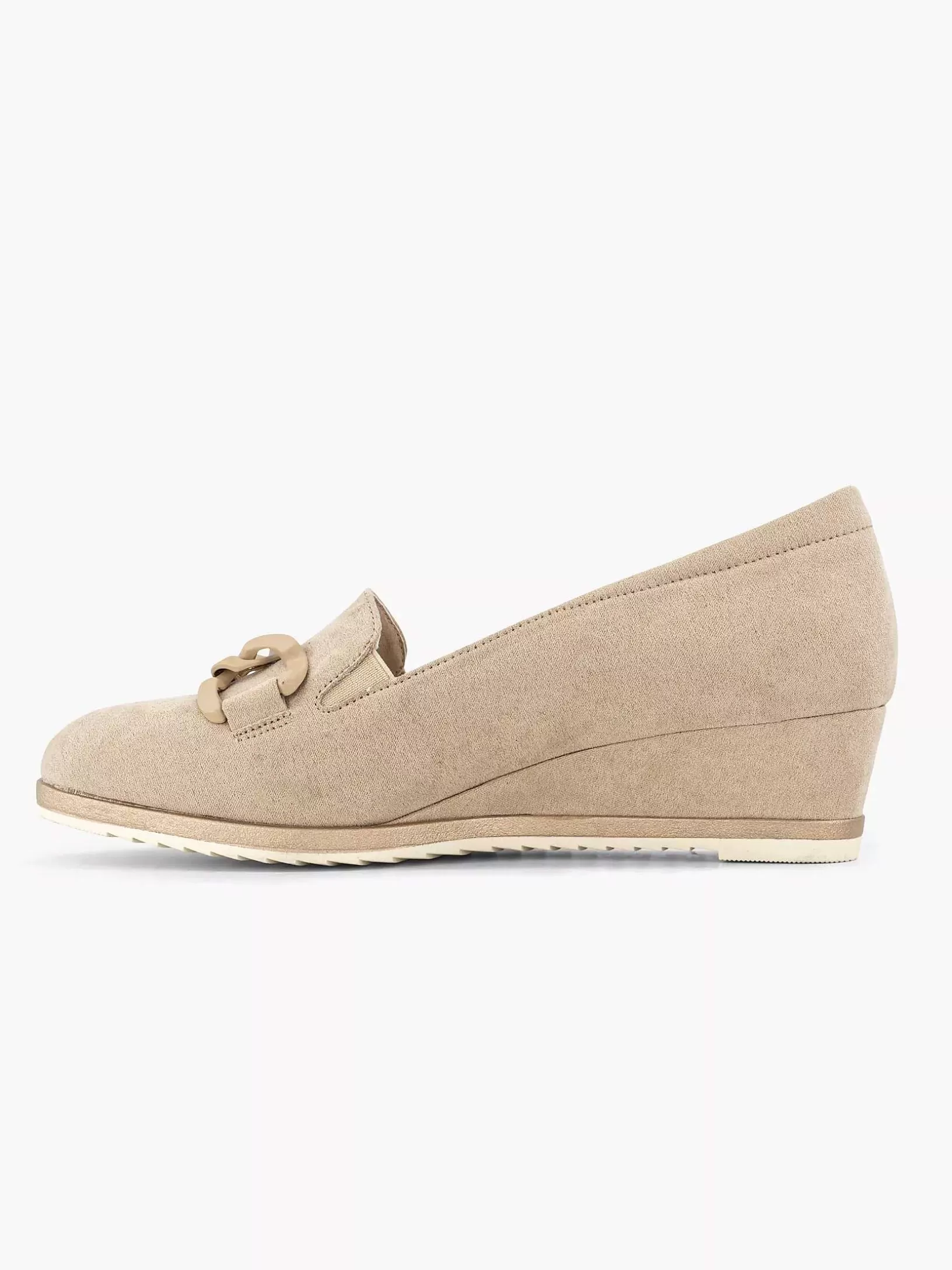 Ladies Graceland Taupe Pump Wedge Heel