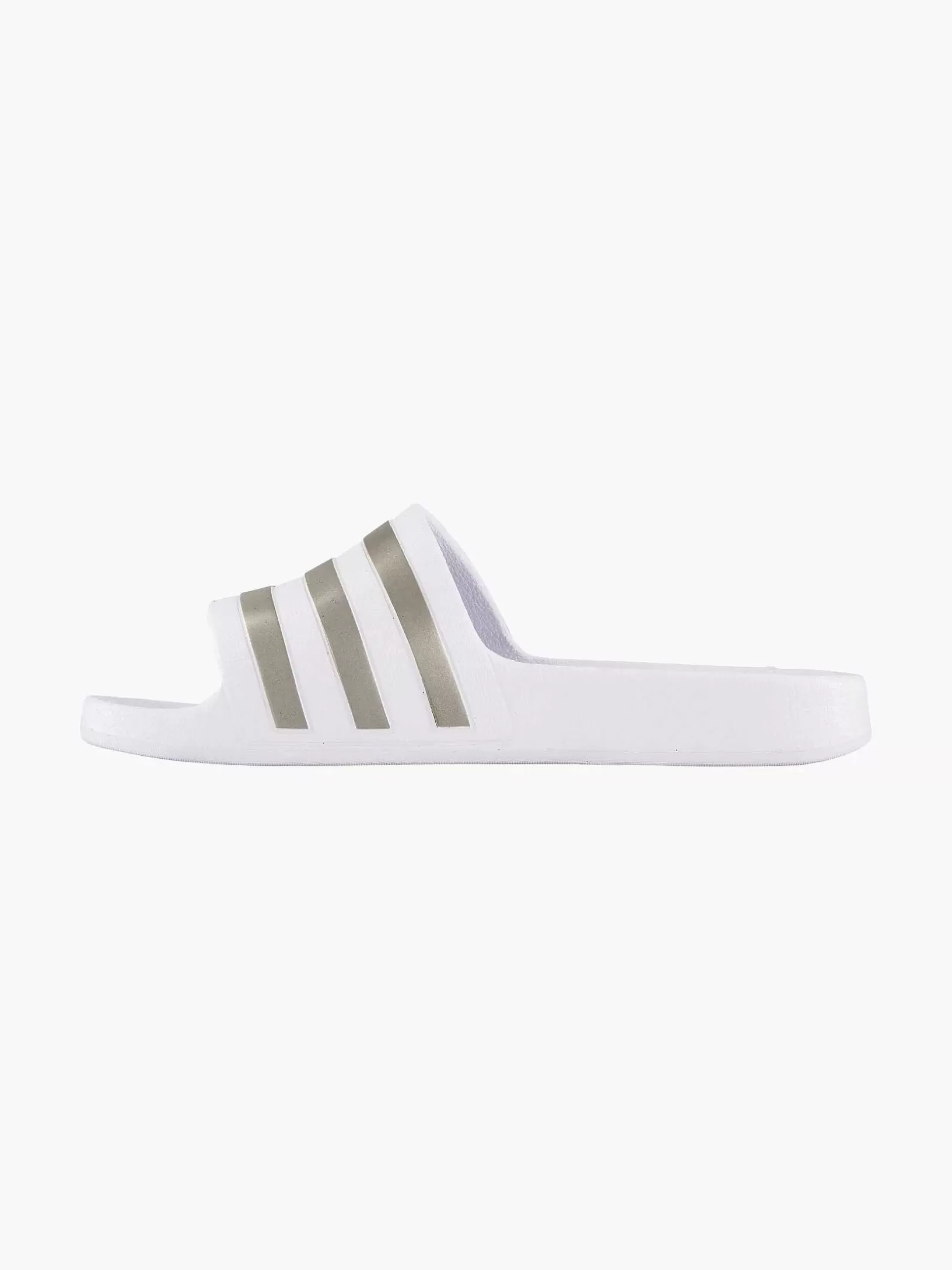 Ladies adidas White Adilette Aqua