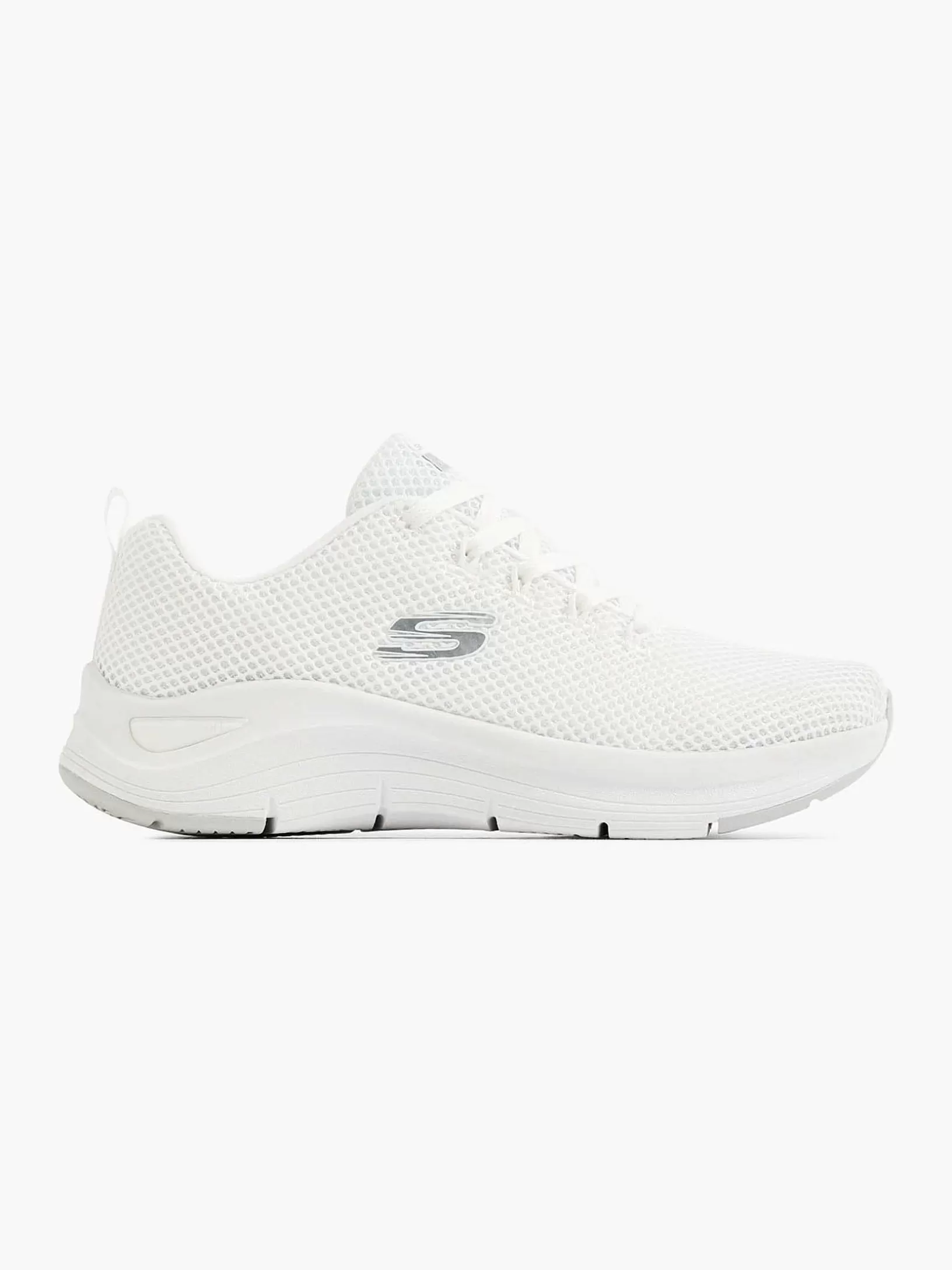 Ladies Skechers White Arch Comfort - Natural Flutter