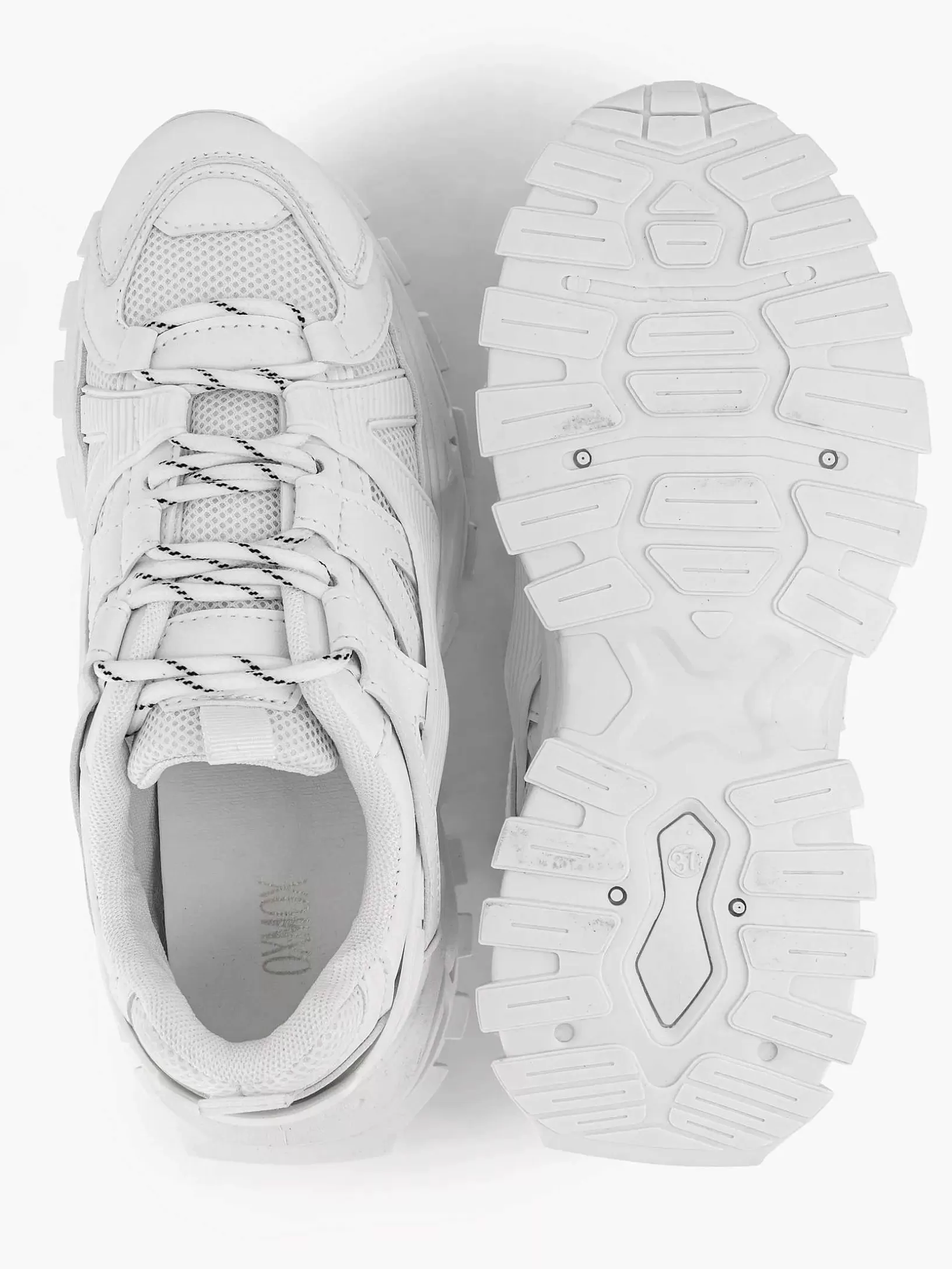 Ladies Oxmox White Chunky Sneaker