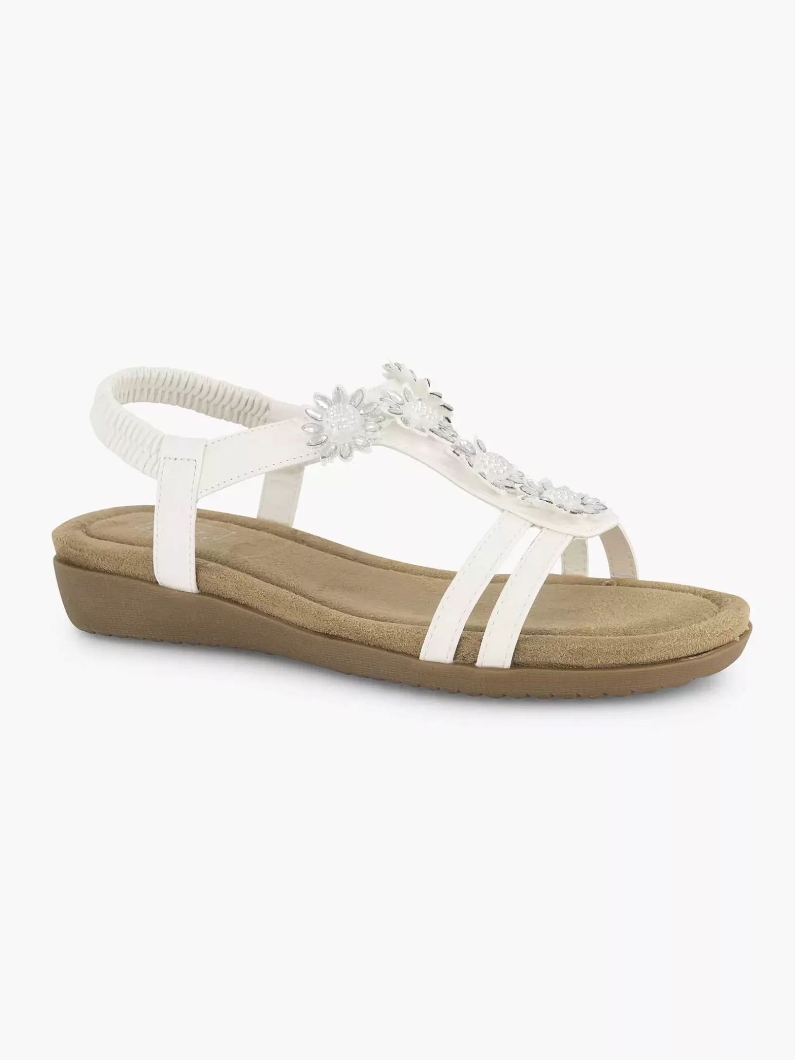 Ladies Easy Street White Comfort Sandal