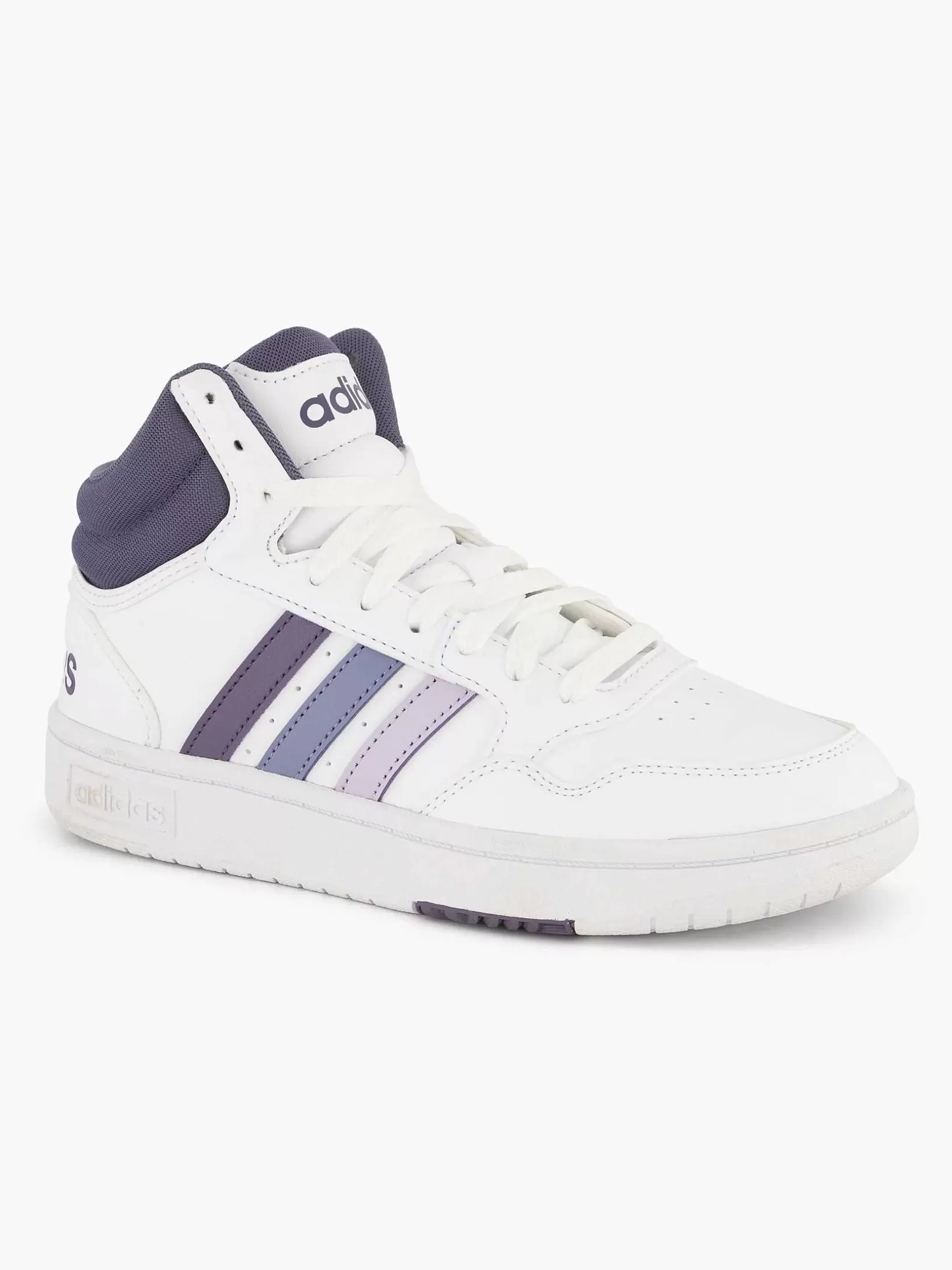 Ladies adidas White Hoops 3.0 Mid