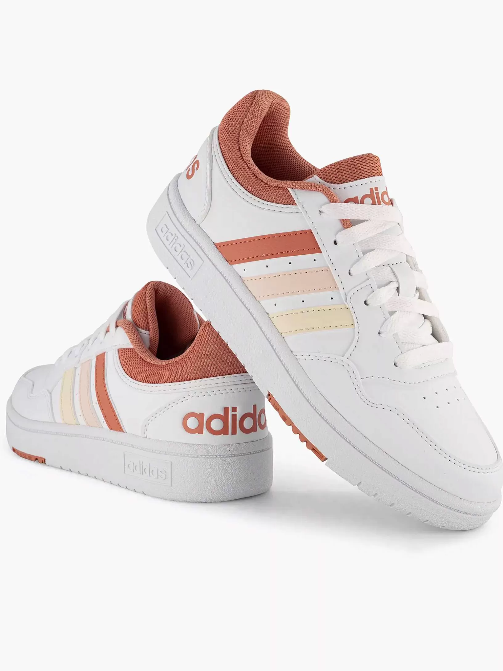 Ladies adidas White Hoops 3.0 W