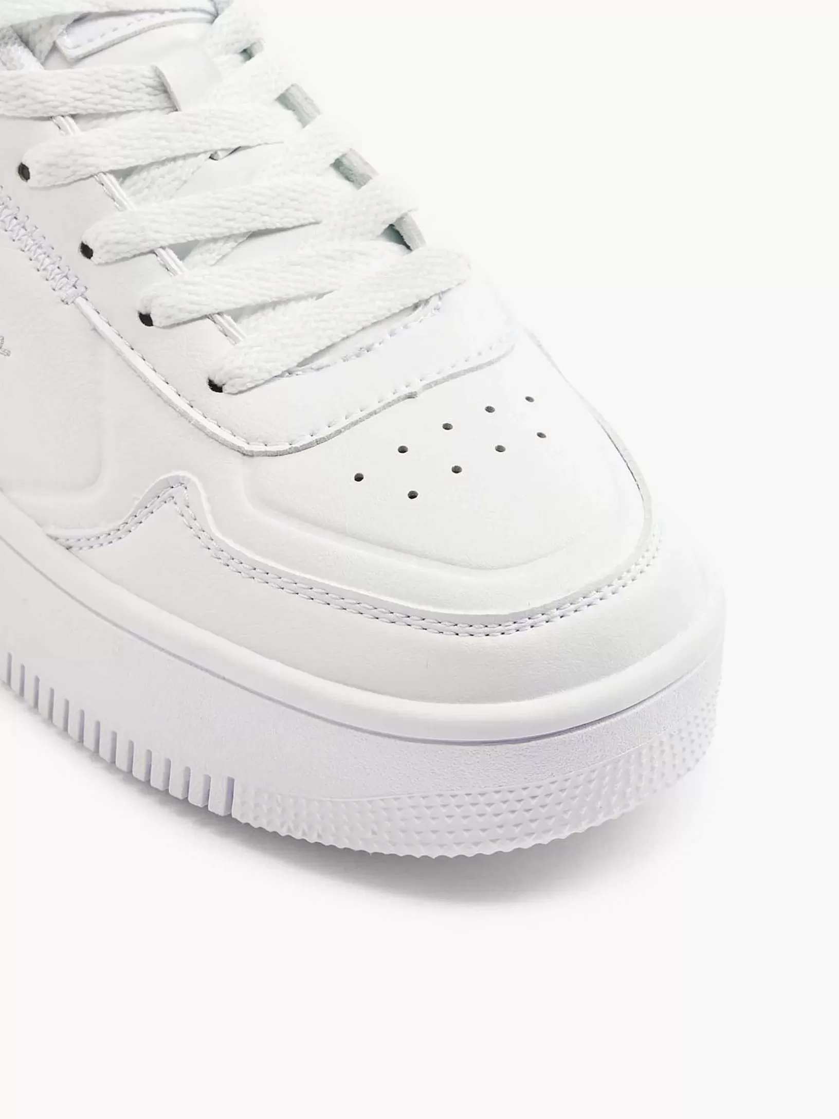 Ladies Champion White Low Cut Shoe Rebound Platform