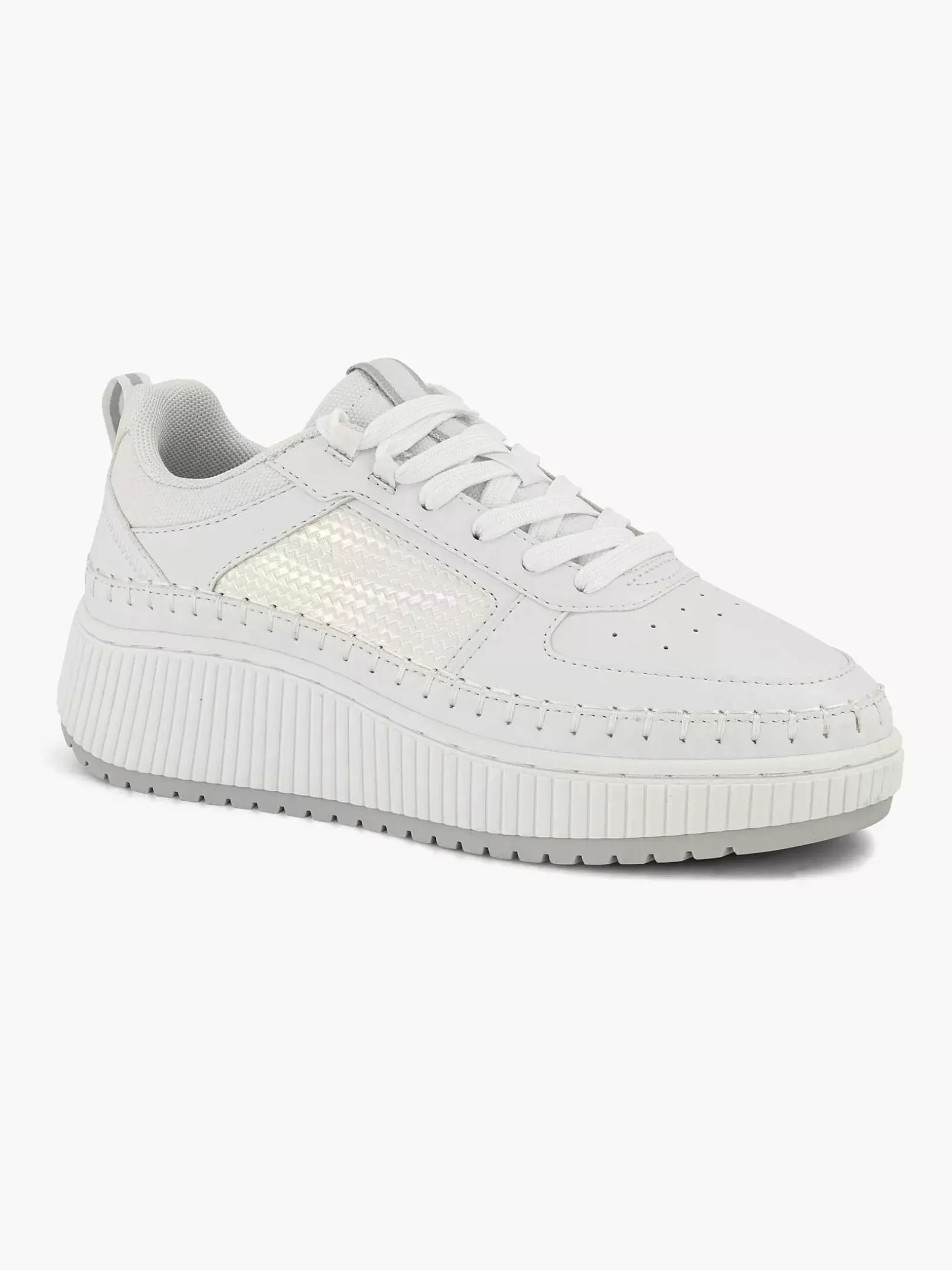 Ladies Oxmox White Platform Sneaker