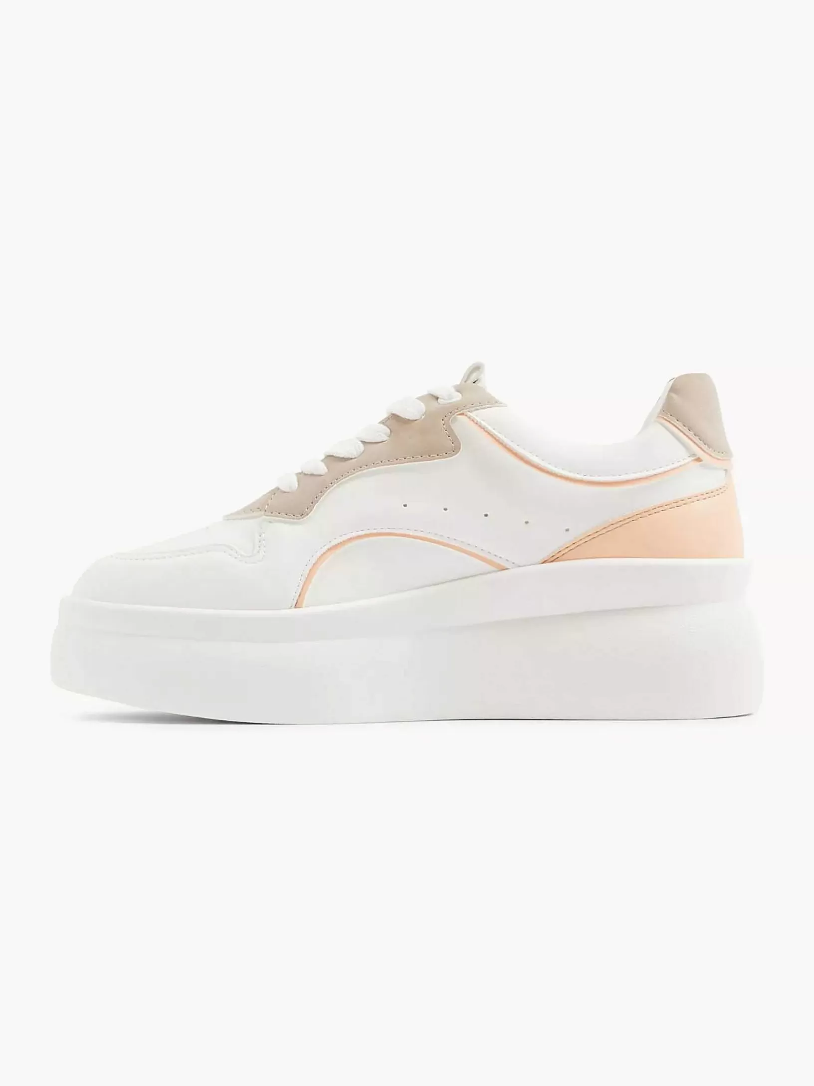 Ladies Graceland White Platform Sneaker