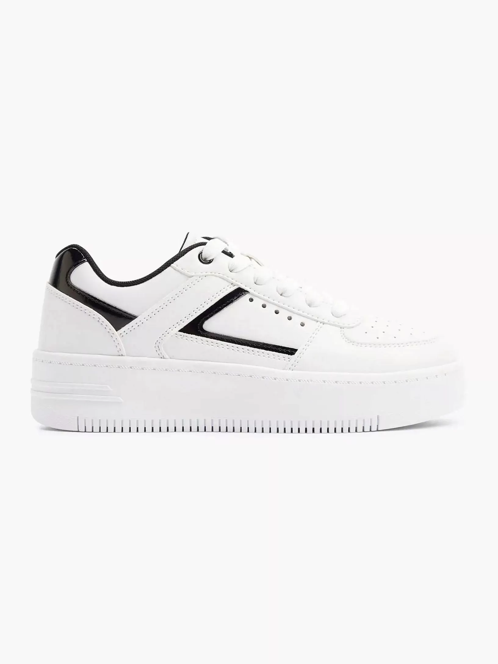 Ladies Graceland White Platform Sneaker