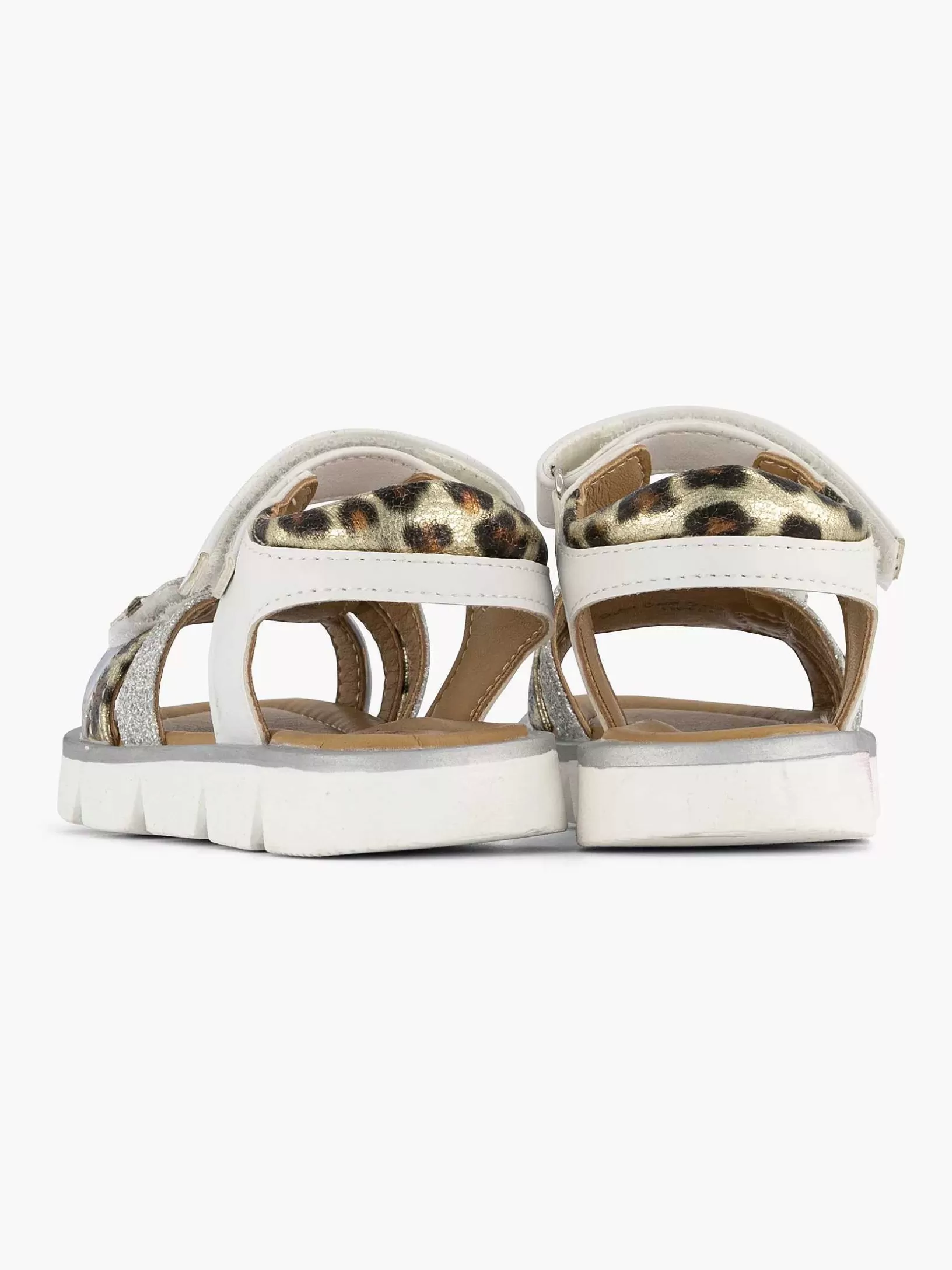 Children Oxmox White Sandal Panther Print