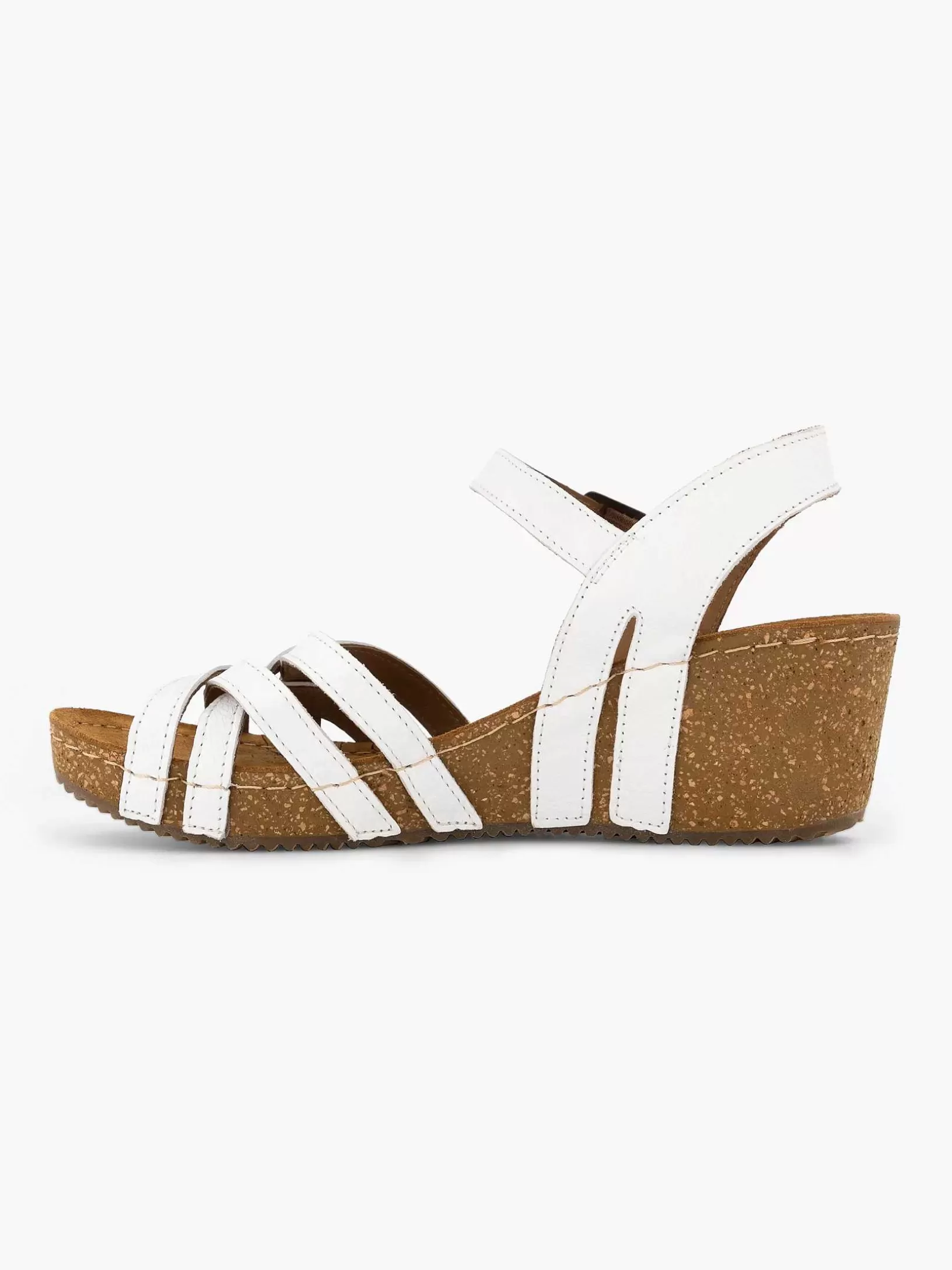 Ladies Easy Street White Sandal Wedge Heel