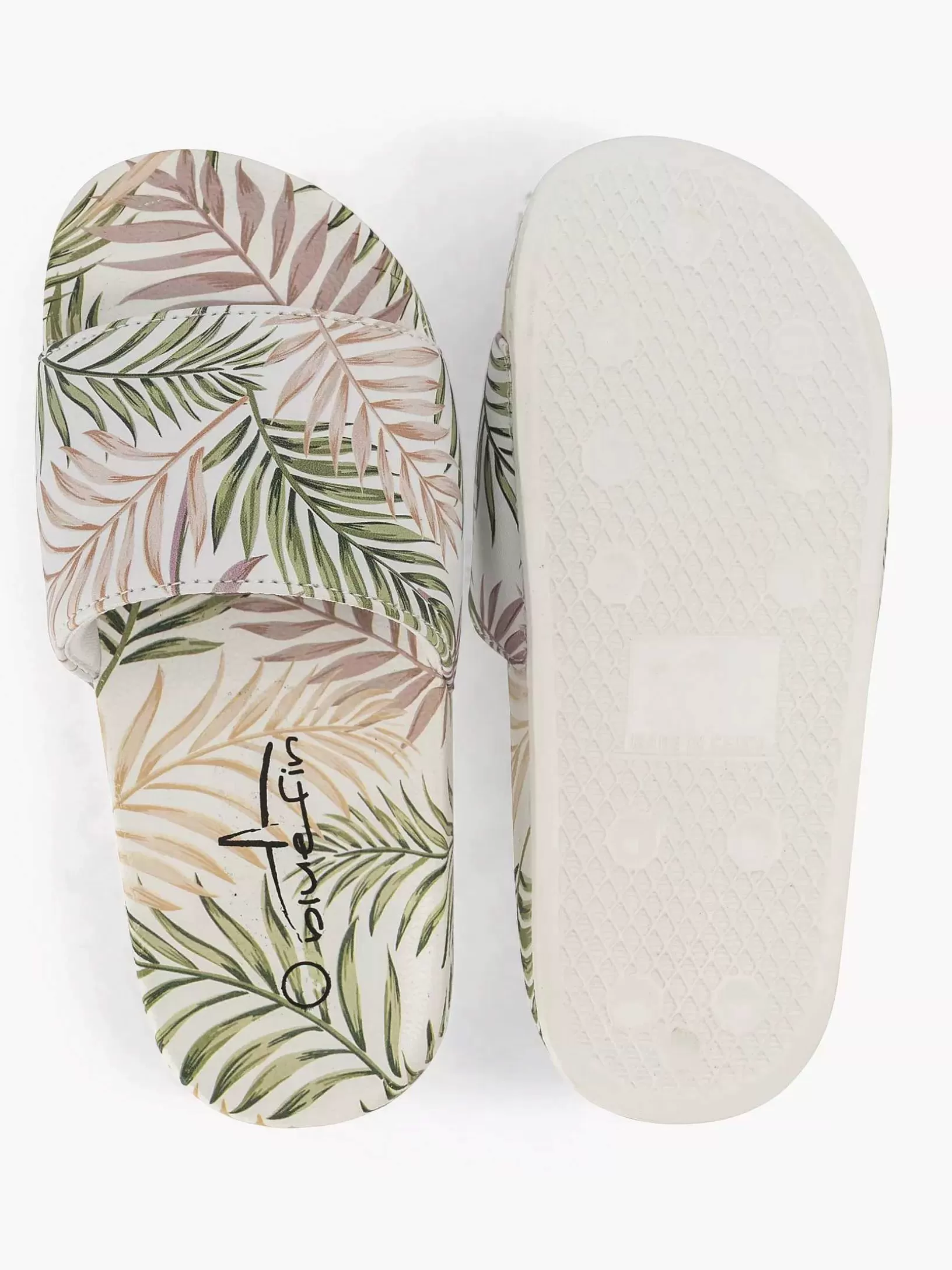 Children Blue Fin White/Green Slipper Leaves